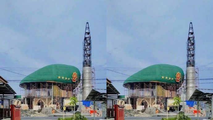 Masjid Ar-Rohman yang terletak di Desa Cijulang, Kabupaten Pangandaran, Jawa Barat.