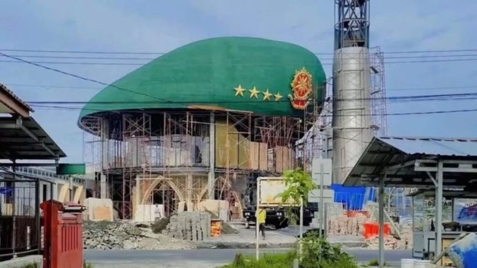 Masjib Berkubah Baret TNI AD di Pangandaran