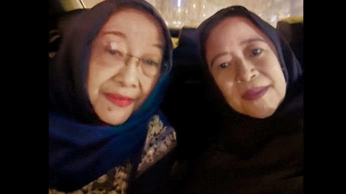 Ketua Umum PDIP Megawati Soekarnoputri dan Ketua DPR RI Puan Maharani. (Instagram) 