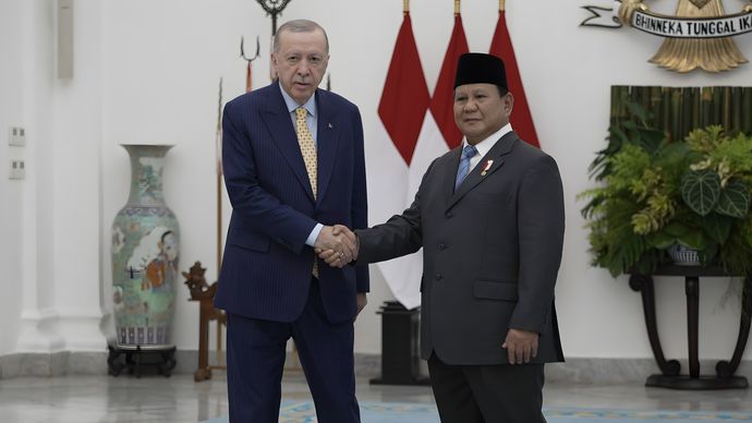 Presiden Prabowo dan Presiden Erdogan di Istana Bogor