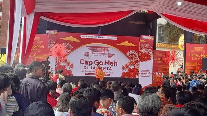 Teguh Setyabudi sambutan Cap Go Meh Pancoran China Town Point Jakarta Barat