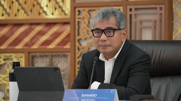 Direktur Utama BRI Sunarso dalam Press Conference Pemaparan Kinerja Keuangan BRI Tahun 2024 di Jakarta 12 Februari 2025/Ist