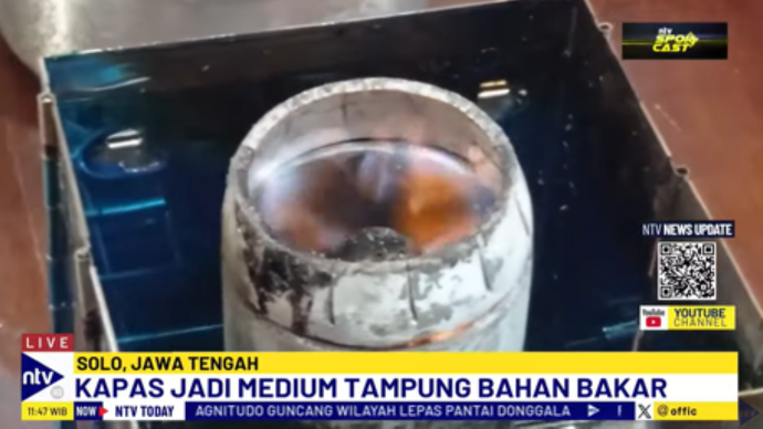 Kompor berbahan bakar oli bekas dan minyak jelantah kreasi siswa SMP Muhammadiyah Program Khusus Kota Solo 