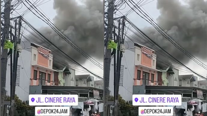 Terjadi kebakaran ruko di jalan cinere raya