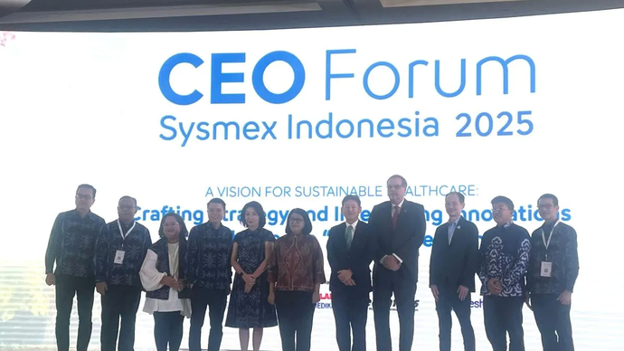 Penyelenggaraan CEO Forum Sysmex Indonesia 2025 di St. Regis Hotel, Jakarta, Rabu (19/2/2025). 