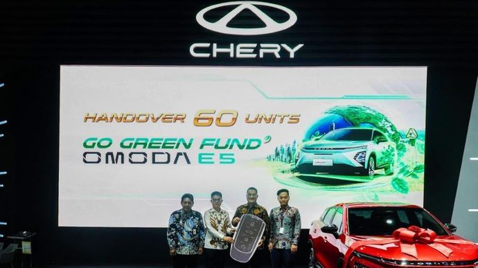 Pemberian 60 unit OMODA E5 menandai langkah awal dalam kolaborasi strategis antara Chery dan Bank BSI. (Foto: Istimewa/Adiantoro/NTV)