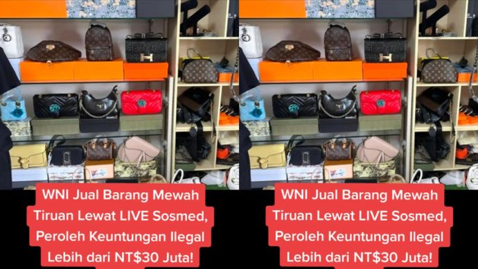 Tas Branded Tiruan Dijual Eks WNI di Taiwan