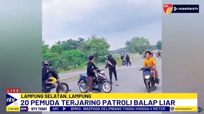 Balap liar di Lampung Selatan biasanya dimulai dengan ajakan melalui media sosial. 