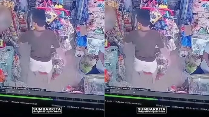 suami pukul istri pakai batu bata