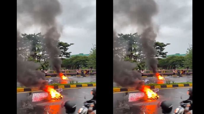 Aksii demo di Makassar