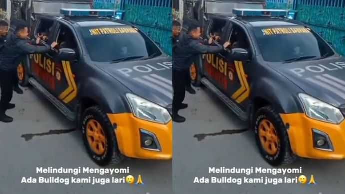 polisi diudak pitbull