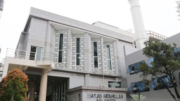 Potret Masjid Fatahillah Balai Kota, Jakarta Pusat