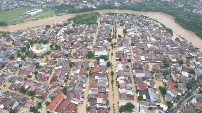 Banjir Bekasi dari Ketinggian