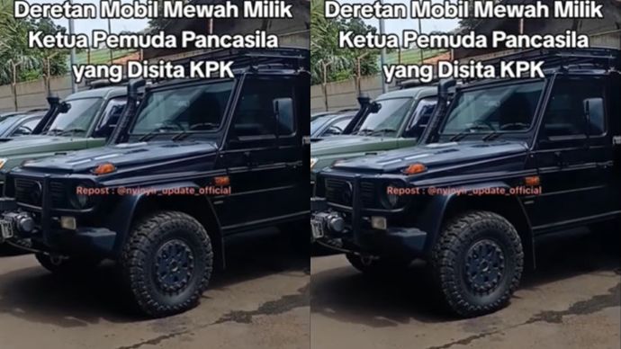 Deretan mobil mewah milik Ketua Pemuda Pancasila, Japto Soerjosoemarno