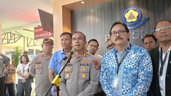 Kapolres Metro Jakarta Timur Kombes Pol Nicolas Ary Lilipaly di Universitas Kristen Indonesia