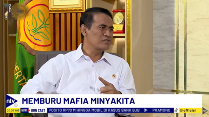  Menteri Pertanian Andi Amran Sulaiman dalam acara DonCast di Nusantara TV 