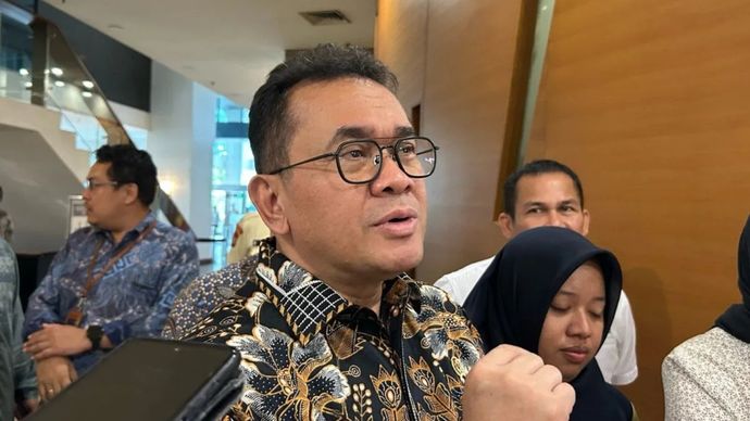 Menteri Perdagangan (Mendag) Budi Santoso ditemui di kantor Kementerian Perdagangan, Jakarta, Jumat (14/3/2025)