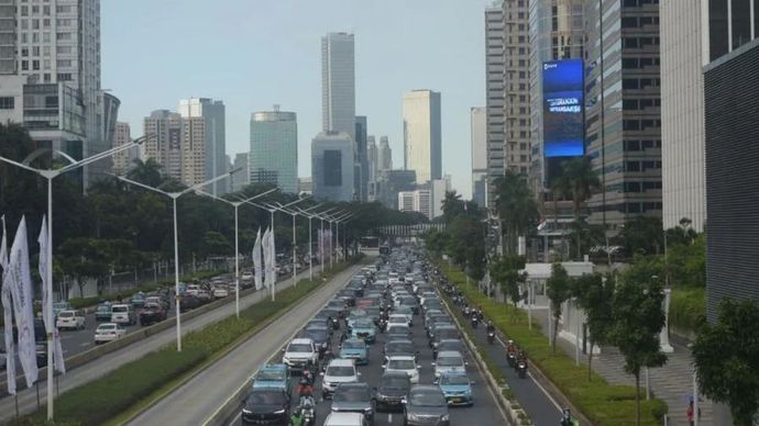 Pemandangan kota Jakarta.