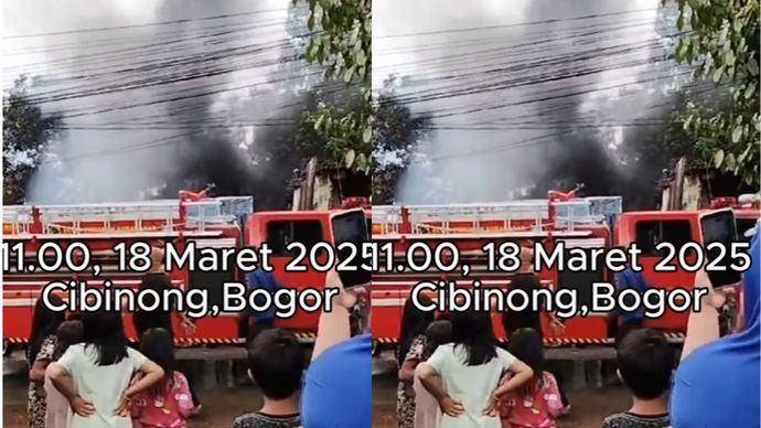 bengkel terbakar di bogor