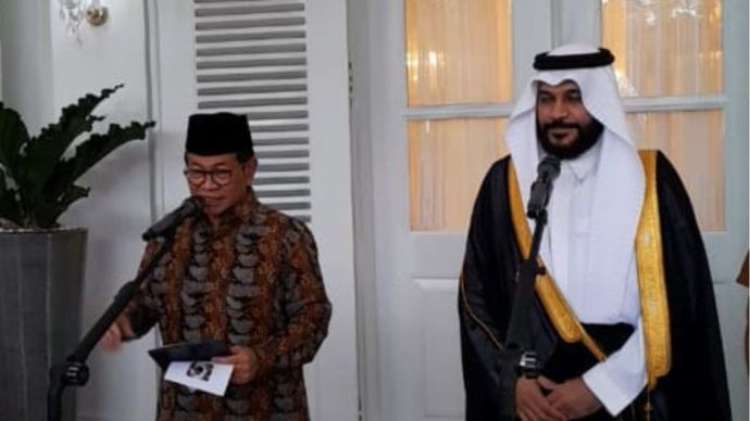 Pramono Anung dan Syaikh Abdurrahman Al-Ausy   