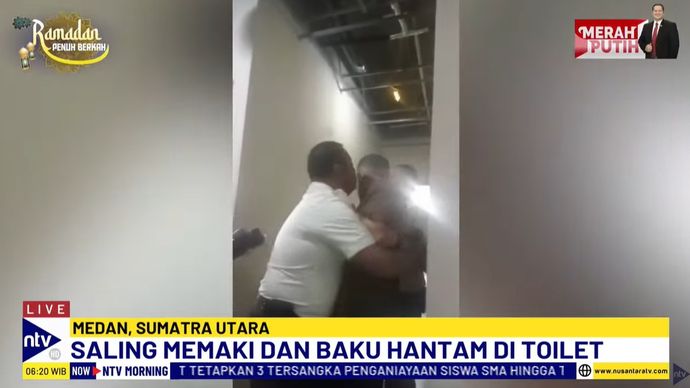 Dua anggota DPRD Medan terlibat perkelahian di salah satu toilet Gedung DPRD Medan, Sumatera Utara.