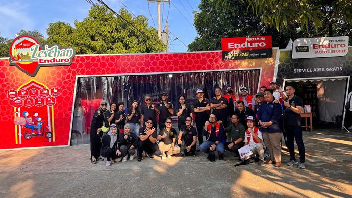 PT Pertamina Lubricants kembali menghadirkan Lesehan Enduro, posko istirahat khusus pemudik motor.