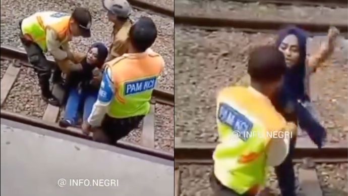 Seorang Wanita Hendak Bunuh Diri di Stasiun Maja Lebak Banten