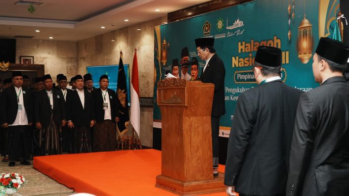 Menteri Agama Nasaruddin Umar di masjid Istiqlal