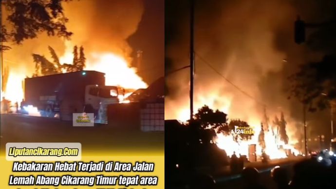 kebakaran di Cikarang Timur