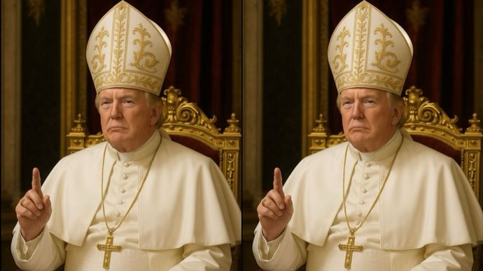 Donald Trump Berkostum Paus