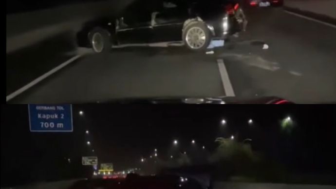 Tangkapan layar diduga tabrak lari di Tol Pluit/Ist