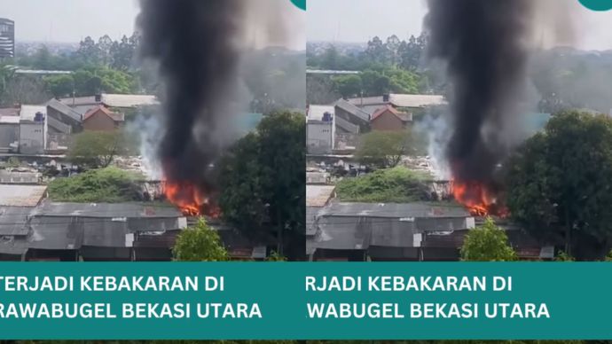 kebakaran di rawabugel. Belum diketahui objeknya, damkar sudah menuju ke lokasi. Sabtu, 3 Mei 2025.