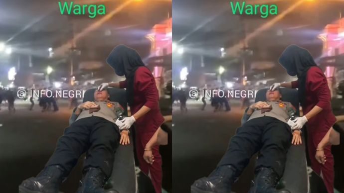 Kapolsek Belawan Terkena Lemparan Batu Saat Lerai Tawuran Warga