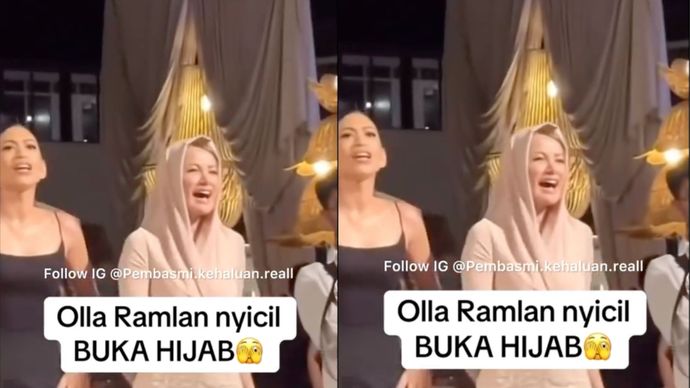 Olla Ramlan Nyicil Buka Hijab