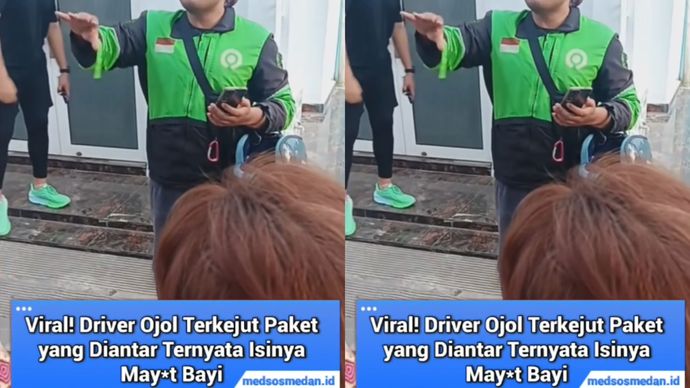driver ojol kaget paket isi mayat bayi