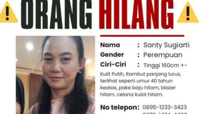 info orang hilang, wanita asal depok belum pulang