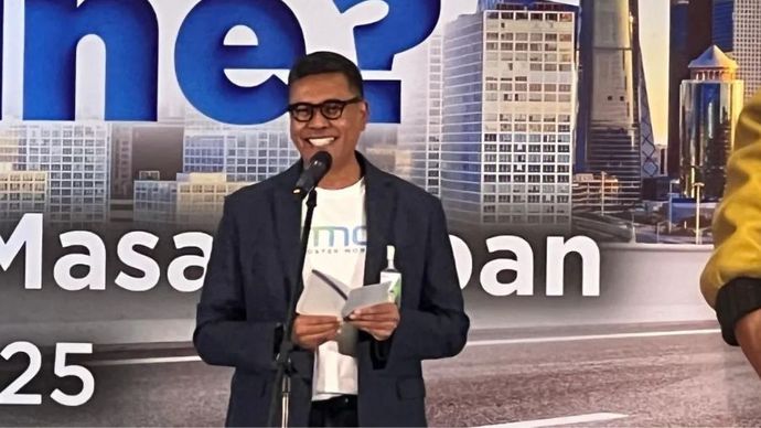 Direktur Utama BPJS Ketenagakerjaan Anggoro Eko Cahyo dalam acara 