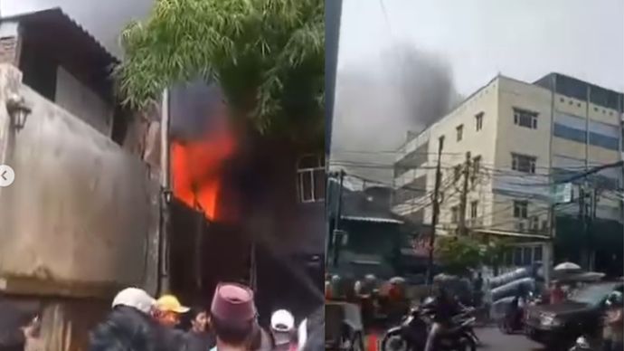 Jumat 9.05.2025 telah terjadi kebakatan Rw 009 Tanah sereal kecamatan Tambora Jakarta Barat Saat ini dalam proses pemadaman dengan petugas damkar