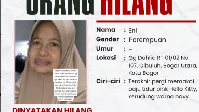 warga Bogor hilang