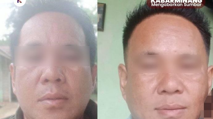 Ayah yang aniaya anak tiri hingga tewas di Dharmasraya, Sumatra Barat. (Instagram Kabar Minang) 
