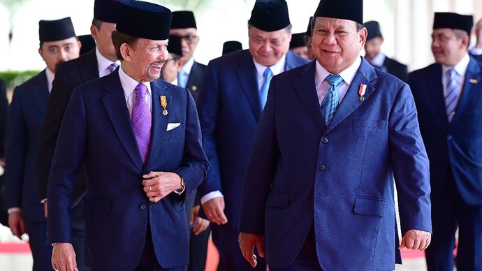 Presiden Prabowo Subianto dengan Sultan Brunei Darussalam, Hassanal Bolkiah