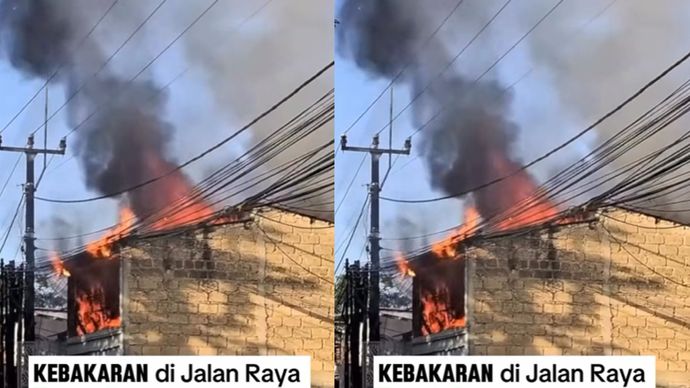 kebakaran rumah warga Depok