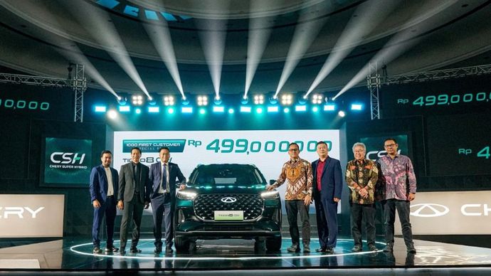 Chery TIGGO 8 CSH resmi meluncur di Indonesia dengan banderol Harga mulai Rp499 juta. (Foto: Istimewa/Adiantoro/NTV)