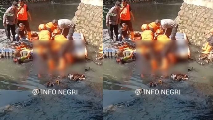 penemuan mayat di sungai kelapa gading