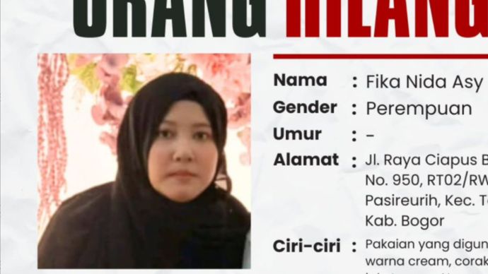 Info Orang Hilang! Wanita Asal Ciapus Bogor Tak Kembali ke Rumah Sejak 18 Mei 2025