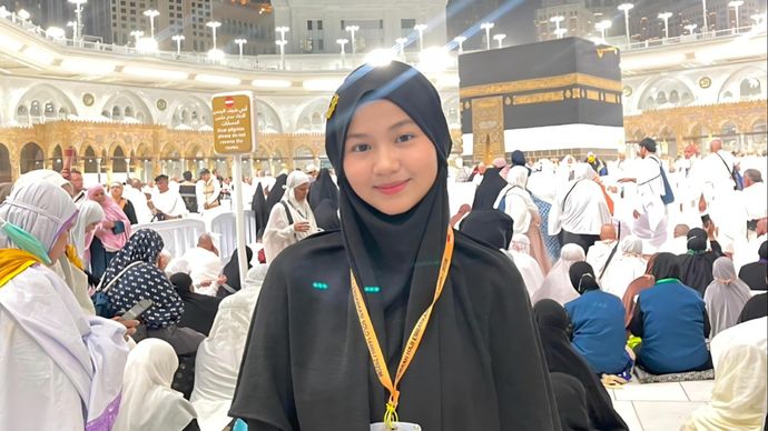 Levina Istiazah, jemaah termuda asal Jawa Tengah