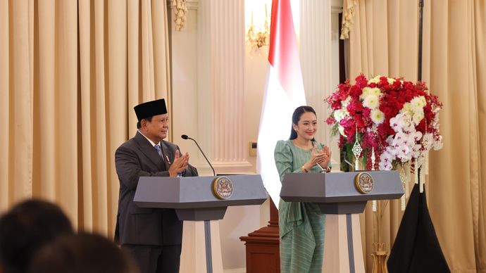 Presiden Prabowo Subianto dan PM Thailand Paetongtarn Shinawatra