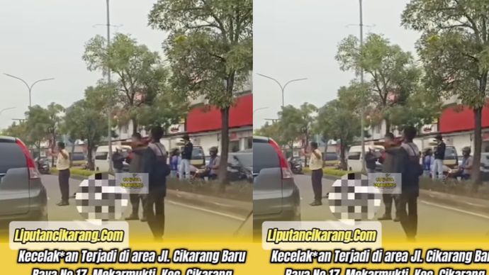 kecelakaan di cikarang, pemotor tewas