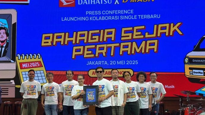 Daihatsu menggaet D'MASIV luncurkan lagu &quot;Bahagia Sejak Pertama&quot;. (Foto: Istimewa) 