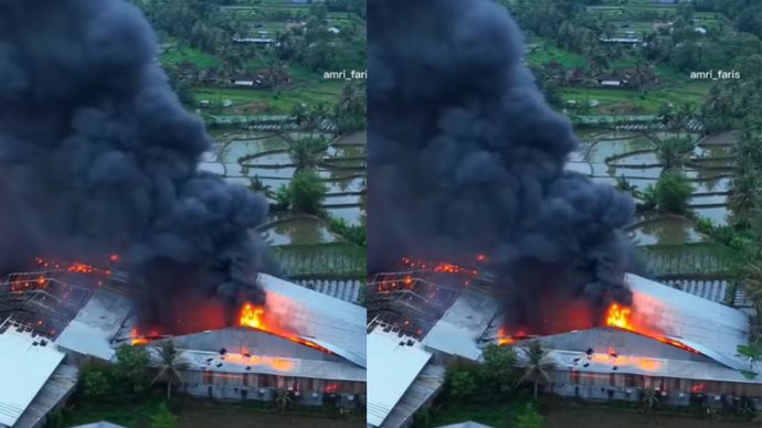 Kebakaran hebat melanda PT Mataram Tunggal Garmen (MTG) yang berlokasi di Balong, Donoharjo, Kapanewon Ngaglik, Kabupaten Sleman. Api melahap bangunan pada Rabu (21/5/2025) dini hari, sekitar pukul 03.00 WIB.